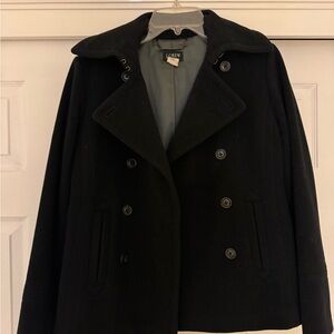 J. Crew Women’s Classic Black Peacoat